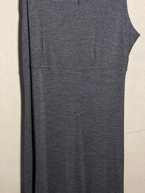 Amanda Smith Gray Sleeveless Midi Dress Women’s Size 14 Stretch Career Casual